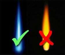 An image of a blue vs. yellow pilot light